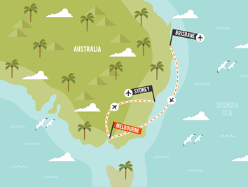 Australia gay tour map