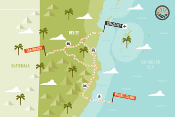 Belize gay tour map