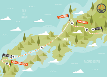 Japan Secrets gay tour map