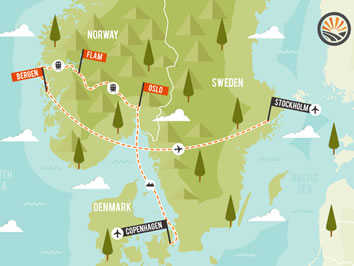 Scandinavia gay tour map