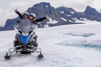 Iceland lesbian tour snowmobiling