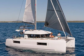 Lagoon catamaran sailing