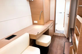 Lagoon catamaran cabin interior