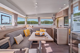 Lagoon catamaran lounge