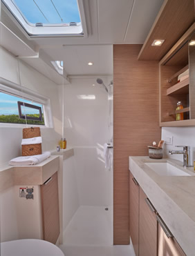 Lagoon 40 catamaran bathroom