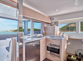 Lagoon catamaran kitchen