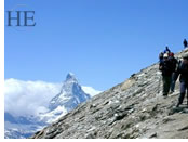 Swiss Alps rocky trail