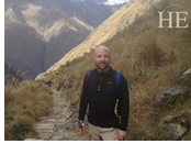 Gay Peru Inca trail hiker on trail