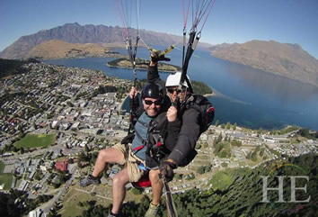 Gay paragliding in New Zealand