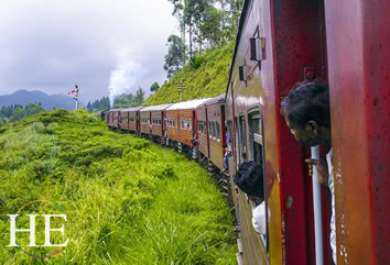 Sri Lanka countryside train ride