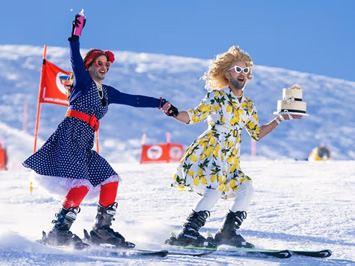 Arosa gay ski week drag race