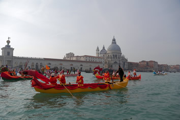 Venice Carnival boats