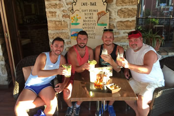 All gay sailing - drinks in Paxos