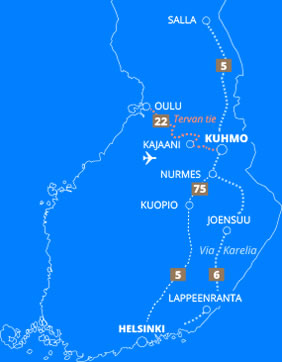 Kalevala hotel map