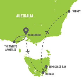 Australia Summer Gay Tour Map