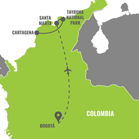Colombia Gay Tour Map