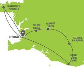 Iceland lesbian tour map
