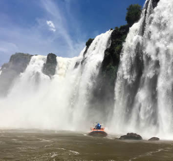 Iguazu Falls splash zone