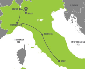 Italy Gay Tour Map