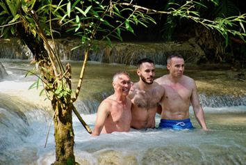 Laos gay tour - Kuang Si Falls
