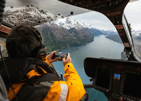 Patagonia gay cruise heli landing