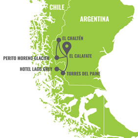 Patagonia Gay Tour Map