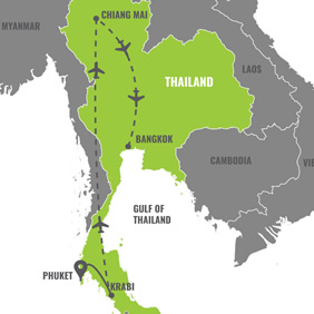 Thailand Gay Tour Map
