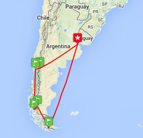 Argentina & China gay tour map