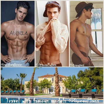 Queer Plans - travel with famous gay models