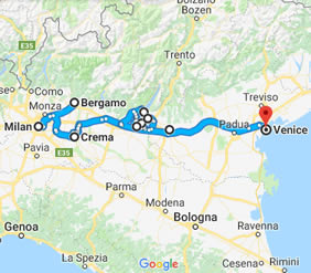 Call Me By Your Name Italy gay tour map