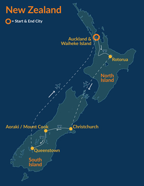 New Zealand gay tour map