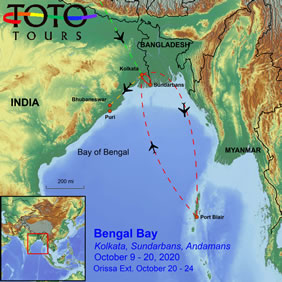 Bengal Bay Gay Tour Map