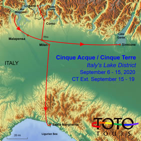 Lombardy Italy gay tour map