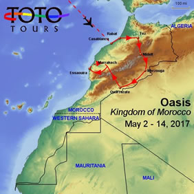 Morocco Gay Tour Map