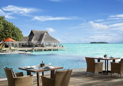 Taj Exotica Maldives resort beach restaurant